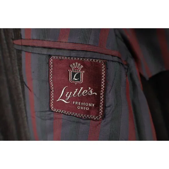 Vintage 50s 60s Rockabilly Mens 40R Wool Striped Blazer Suit Coat Jacket USA - Picture 10 of 14